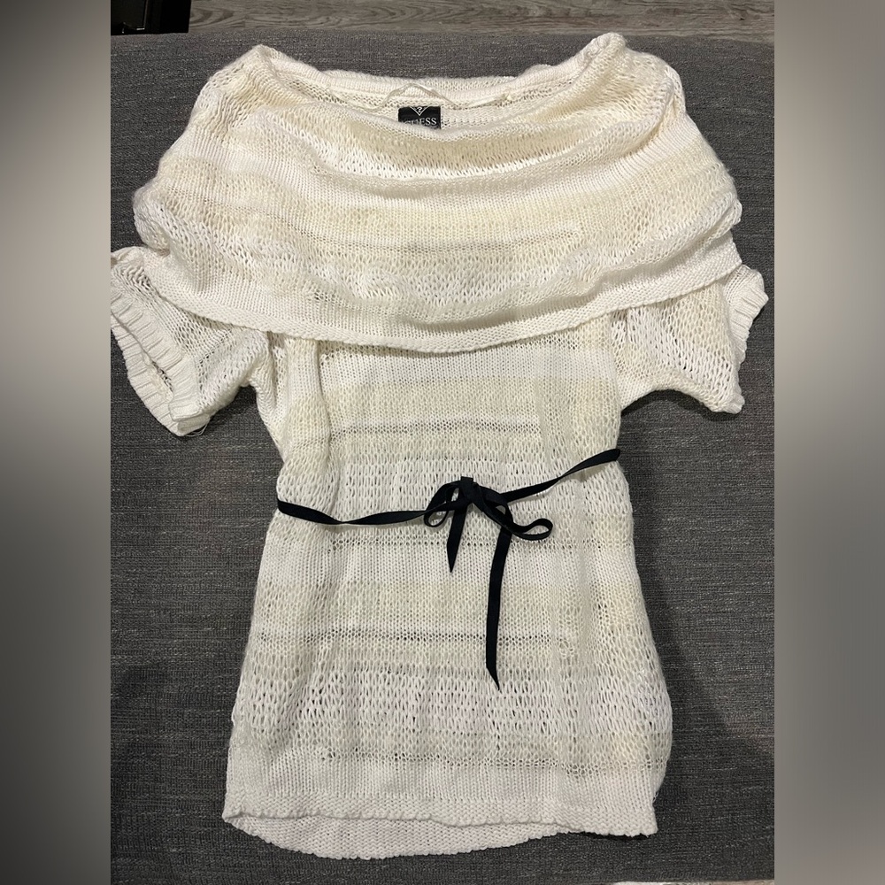 GUESS Off the Shoulder Sweater Size S